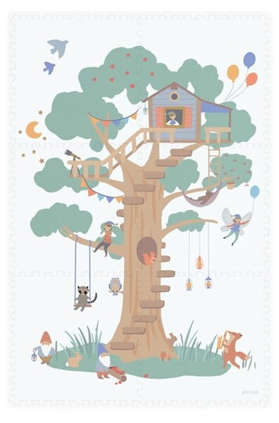 Play&Go Dwustronna Mata Piankowa EEVAA 3w1 Treehouse