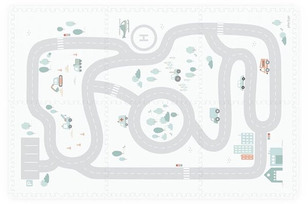 Play&Go Dwustronna Mata Piankowa EEVAA 3w1 Roadmap / Icons