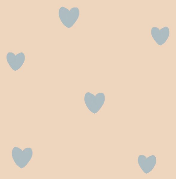 Tapeta do pokoju dla dziecka Hearts Draw Light