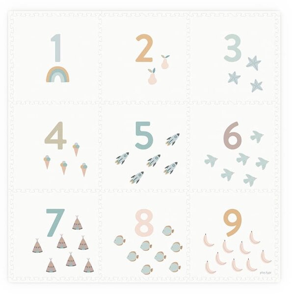 Play&Go Dwustronna Mata Piankowa EEVAA 3w1 Numbers / Dots