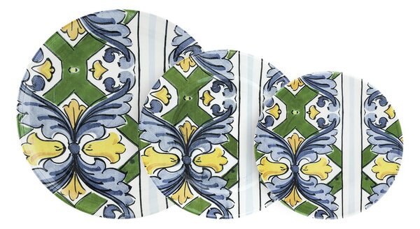 18-częściowy zestaw ceramicznych naczyń Villa Altachiara Taormina