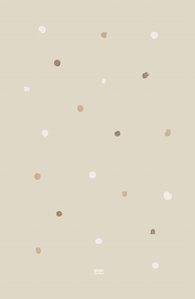 Mata kauczukowa dla dzieci Beige Beige Dot Big