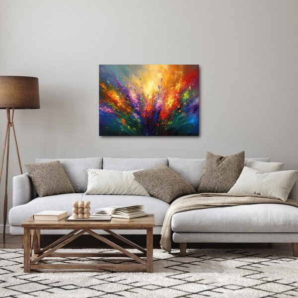 Obraz - Abstrakcja kwiatów (70x50 cm)