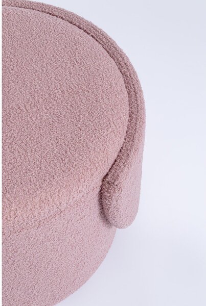 Szaroróżowy puf z materiału bouclé Anthea – Yes Everyday
