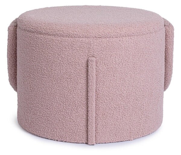 Szaroróżowy puf z materiału bouclé Anthea – Yes Everyday