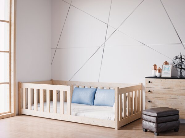 Drewniane Łóżko Sosnowe dla dziecka FLOOR BED MONTESSORI