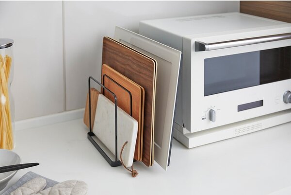 Czarny metalowy organizer Yamazaki Tower