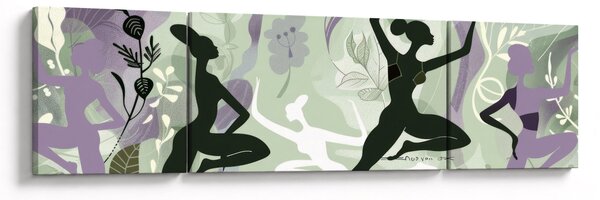 Obraz - Ilustracja przedstawiająca tancerzy (170x50 cm)