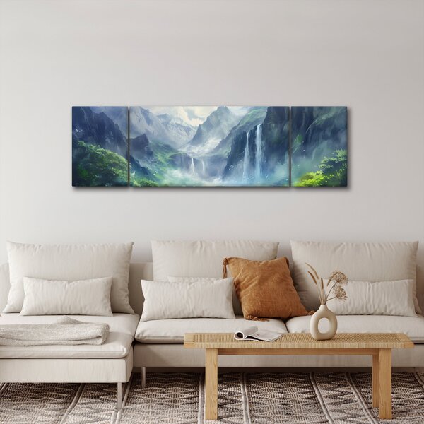Obraz - Dolina wodospadów (170x50 cm)