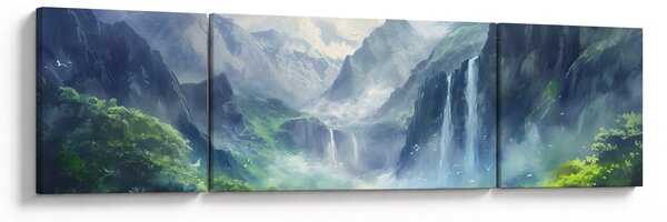 Obraz - Dolina wodospadów (170x50 cm)