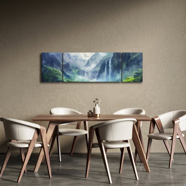 Obraz - Dolina wodospadów (170x50 cm)