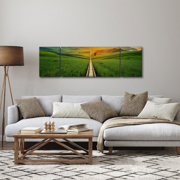 Obraz - Wschód słońca nad doliną (170x50 cm)