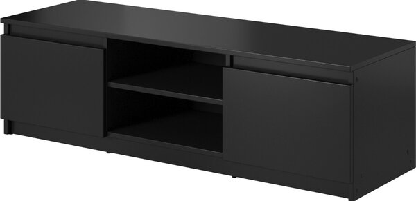 MINIO Komoda RTV DIDI 120 cm, bez oświetlenia LED - czarny / grafitowy