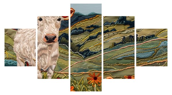 Obraz - Imitacja dzianego motywu (125x70 cm)