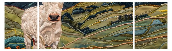 Obraz - Imitacja dzianego motywu (170x50 cm)