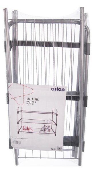 Srebrny metalowy regał na buty – Orion