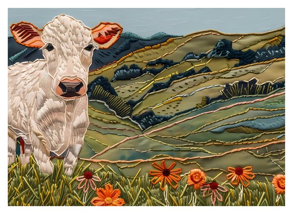Obraz na szkle - Imitacja dzianego motywu (70x50 cm)