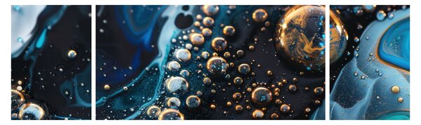 Obraz - Krople atramentu (170x50 cm)
