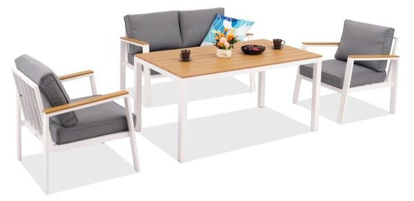 Zestaw aluminiowy Zakintos Apetito 4 biały Garden Point