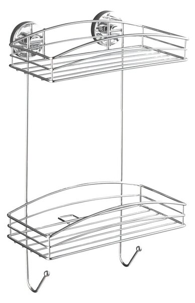 Półka 2-poziomowa z przyssawką Wenko Vacuum-Loc, do 33 kg