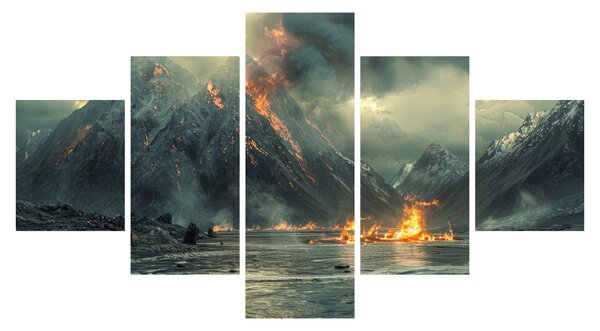 Obraz - Erupcja wulkanu (125x70 cm)