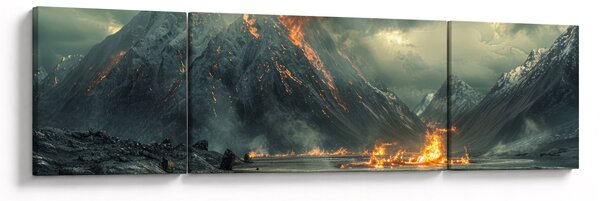 Obraz - Erupcja wulkanu (170x50 cm)