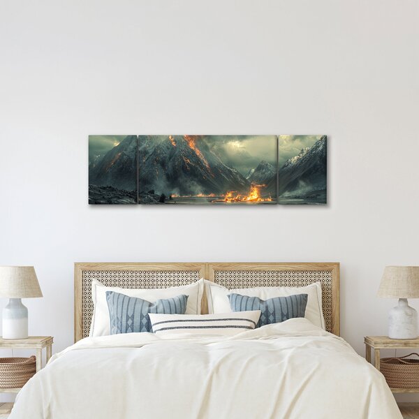 Obraz - Erupcja wulkanu (170x50 cm)