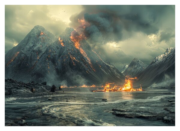 Obraz - Erupcja wulkanu (70x50 cm)