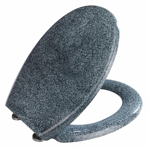 Deska sedesowa z dekorem betonu z łatwym domknięciem Wenko Premium Ottana, 45,2x37,6 cm