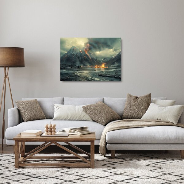 Obraz na szkle - Erupcja wulkanu (70x50 cm)