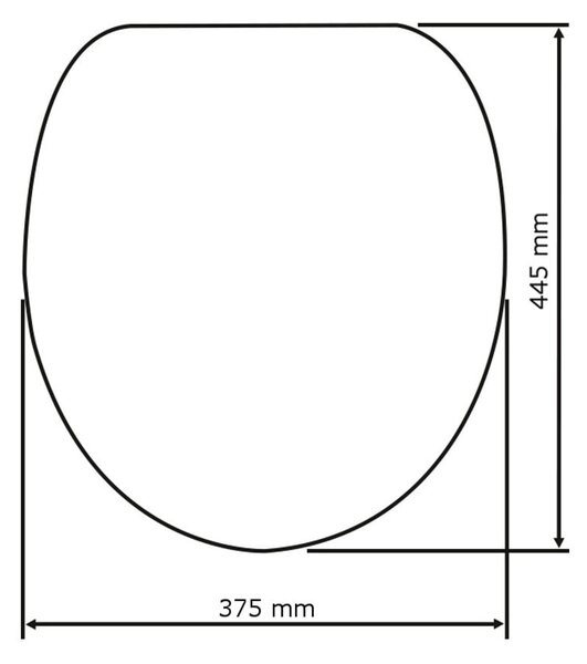 Deska sedesowa z dekorem betonu z łatwym domknięciem Wenko Premium Ottana, 45,2x37,6 cm