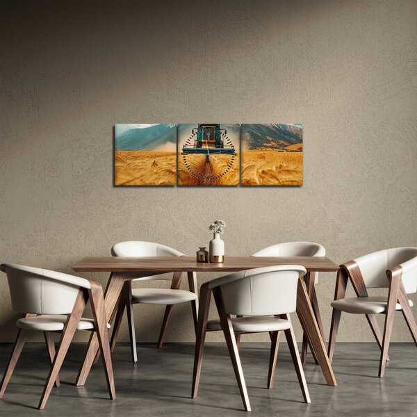 Obraz - Zemedelec (z zegarem) (90x30 cm)