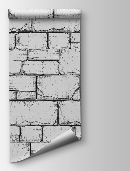 Fototapeta Kamienny mur z oknami, Fototapety design, Popularne Fototapety, t00811 - Tapeko.pl