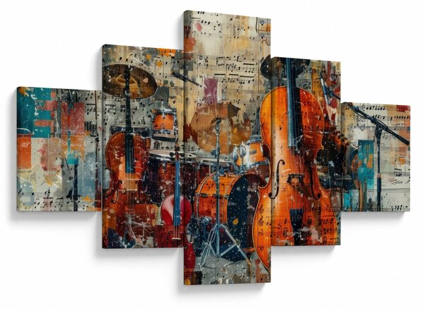 Obraz - Instrumenty muzyczne (125x70 cm)