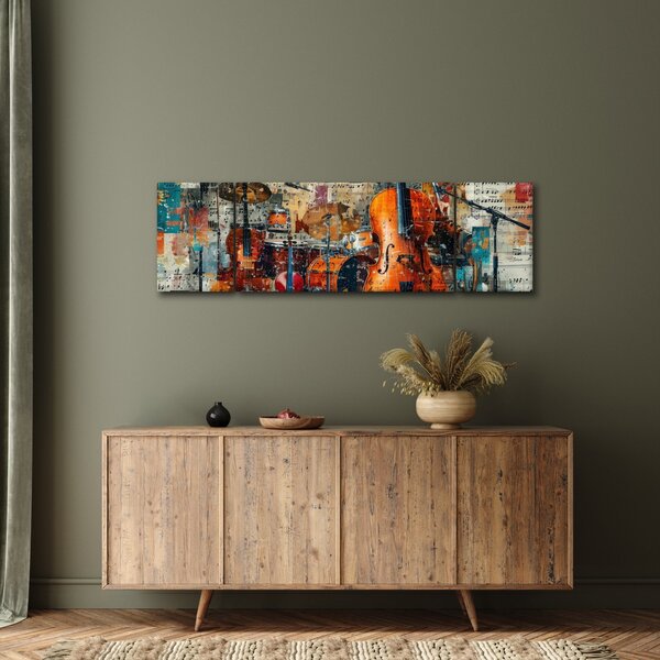 Obraz - Instrumenty muzyczne (170x50 cm)
