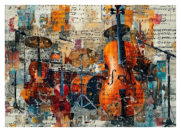 Obraz - Instrumenty muzyczne (70x50 cm)