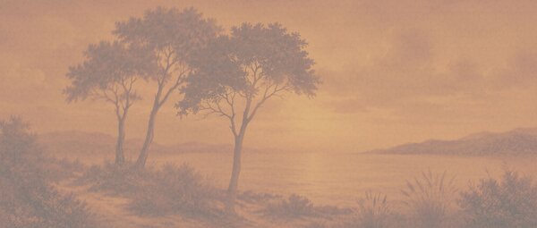 Fototapeta Drzewa na wzgórzu nad wodą, Fototapety Natura, Popularne Fototapety, t00815 - Tapeko.pl