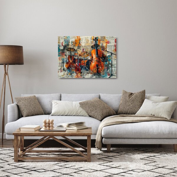 Obraz na szkle - Instrumenty muzyczne (70x50 cm)