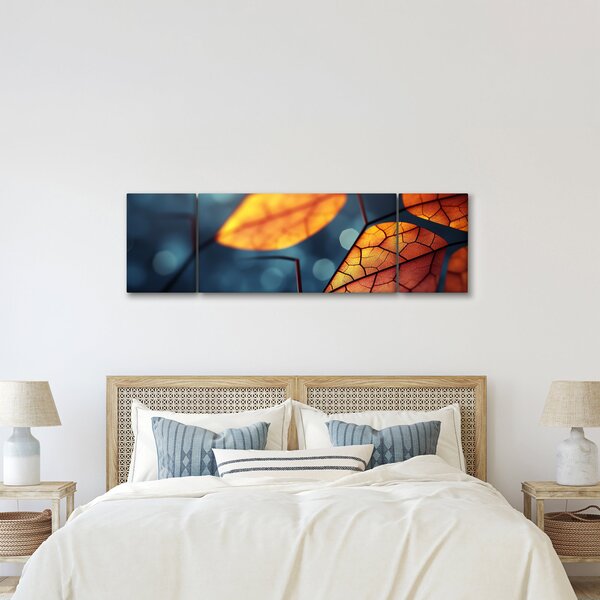 Obraz - Tekstura liści (170x50 cm)