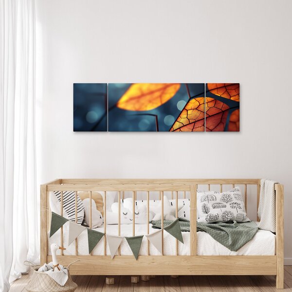 Obraz - Tekstura liści (170x50 cm)