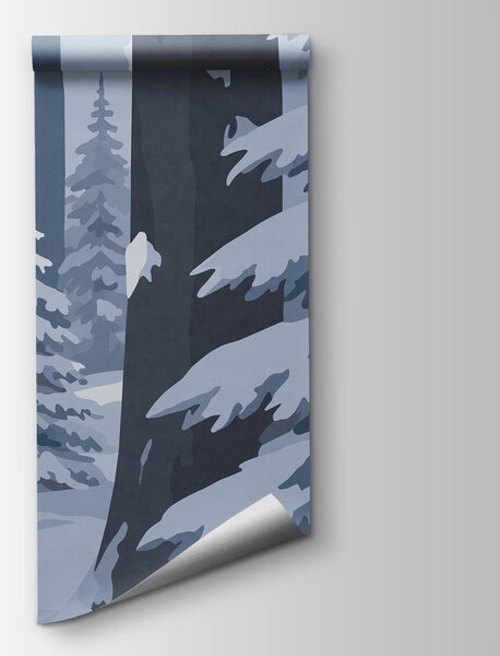 Fototapeta Zasypana śniegiem droga w lesie, Fototapety Natura, Popularne Fototapety, t00816 - Tapeko.pl