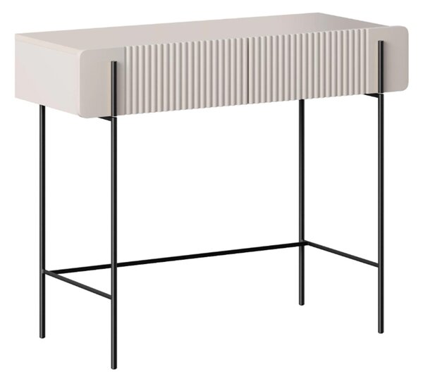 Toaletka Malmi 100 cm z szufladami - kaszmir / czarne nóżki