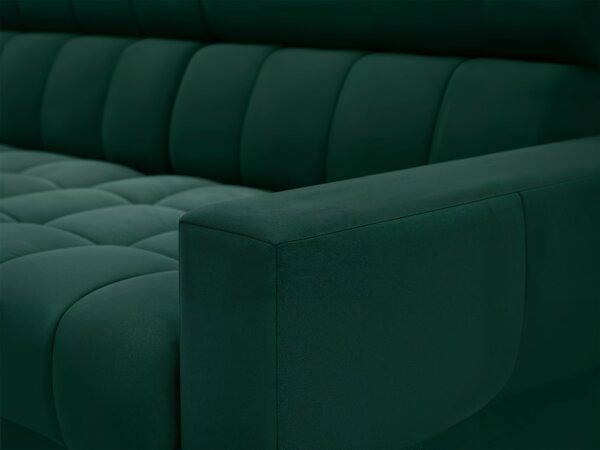 Narożnik Nardo Maxi z funkcją spania lewostronny - zielony welur Bluvel 78