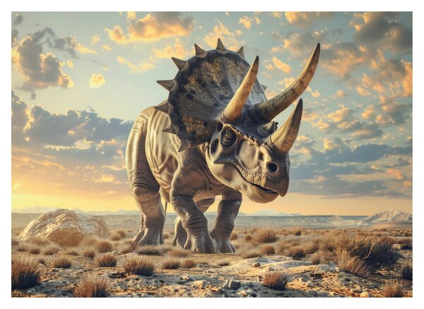 Obraz na szkle - Triceratops (70x50 cm)