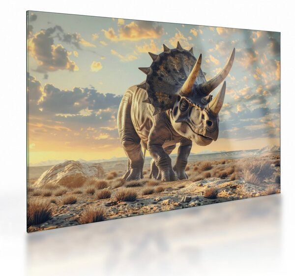Obraz na szkle - Triceratops (70x50 cm)