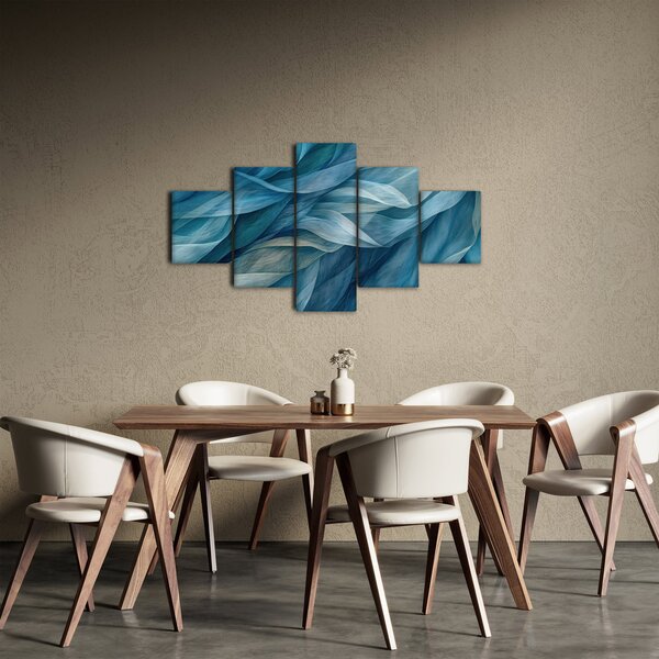 Obraz - Niebieskie i białe fale (125x70 cm)