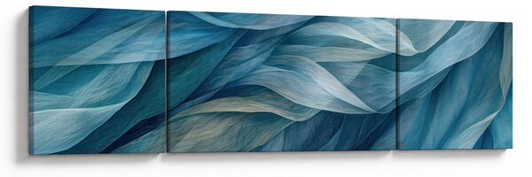 Obraz - Niebieskie i białe fale (170x50 cm)