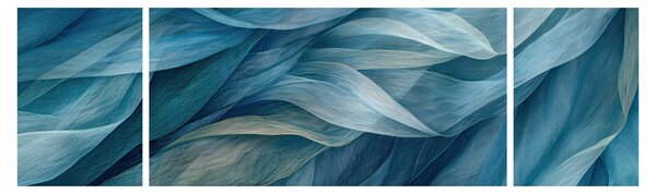 Obraz - Niebieskie i białe fale (170x50 cm)