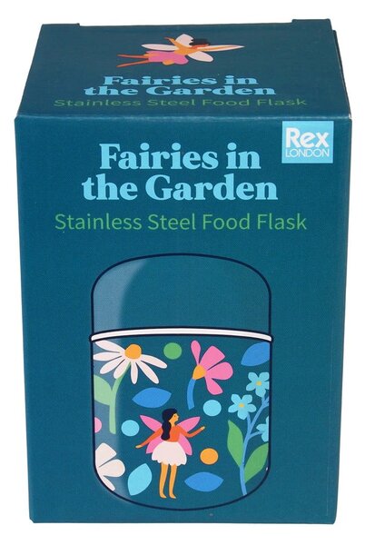 Niebieski termos na jedzenie dla dzieci 280 ml Fairies in the Garden – Rex London