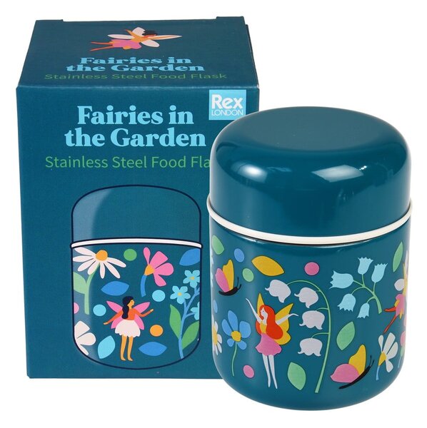 Niebieski termos na jedzenie dla dzieci 280 ml Fairies in the Garden – Rex London